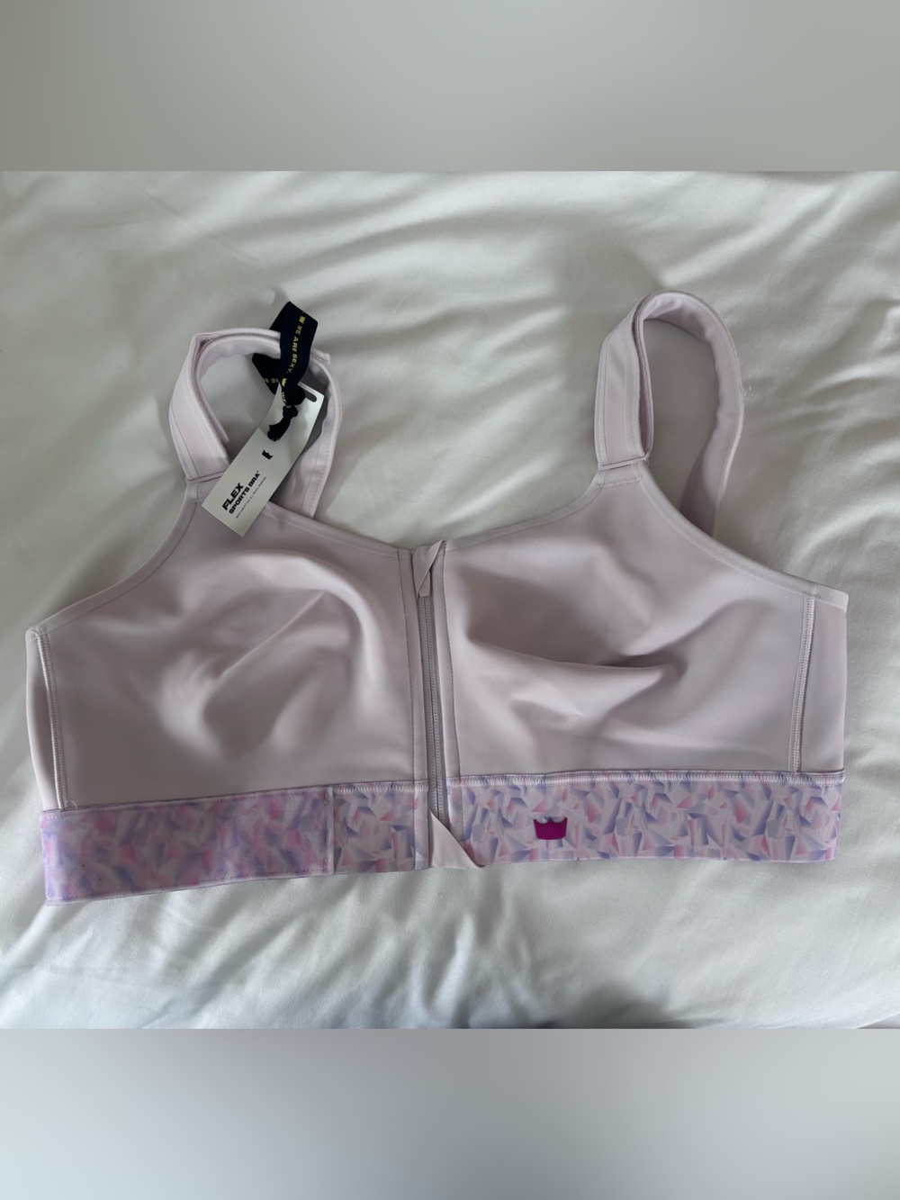 SHEFIT 2Luxe Light Lavender Front-Zip Sports Bra